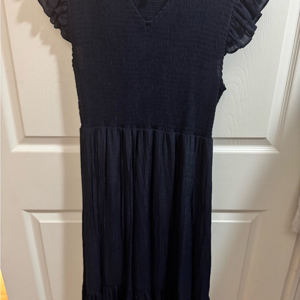 Nanette Lepore Blue Casual Sundress with V-Neck